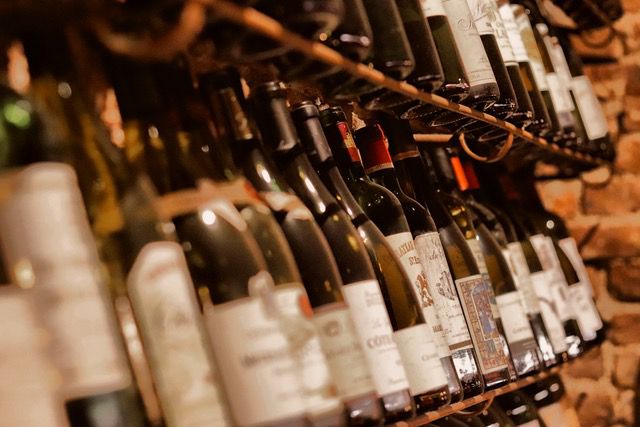 Bouteilles de la cave à vins
