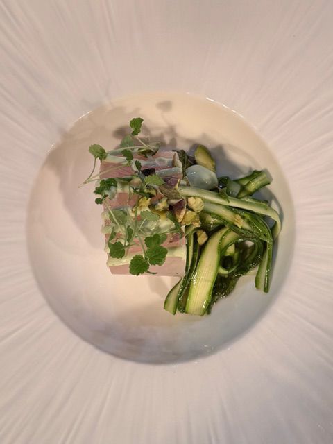 Terrine de jambon et asperges vertes